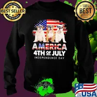 America 4th Of July Independence Day Bulldog Shirt Sweater