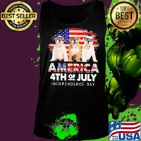 America 4th Of July Independence Day Bulldog Shirt Tank top