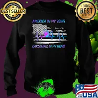 America in my vein gardening in my heart flag veteran Independence Day s Sweater