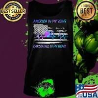 America in my vein gardening in my heart flag veteran Independence Day s Tank top