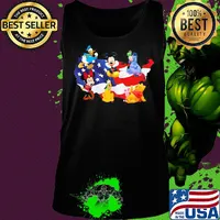 American flag independence day disney donald duck mickey mouse minnie mouse pluto pooh and eeyore s Tank top