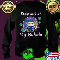 Baby yoda mask hug walmart stay out of my bubble covid-19 s Sweater