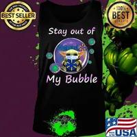 Baby yoda mask hug walmart stay out of my bubble covid-19 s Tank top