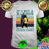 Bear drink beer it's not a dad bod it's a father figure happy father's day vintage retro shirt