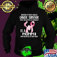 Behind every great cancer survivor who believe in herself is a mommy awareness s Hoodie