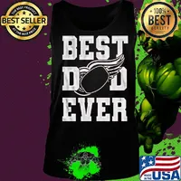 Best dad ever detroit red ice hockey dad father's day s Tank top