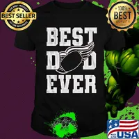 Best dad ever detroit red ice hockey dad father's day shirt