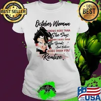 Betty boop october woman knows more than she says thinks more than she speaks and notices more than you realize s Ladies tee