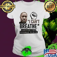 Black lives matter I can't breathe justice for george floyd s Ladies tee