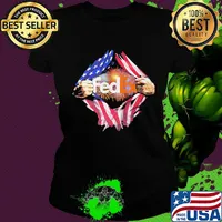 Blood insides fedex firework american flag independence day s Ladies tee