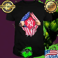 Blood insides new york yankees american flag independence day shirt