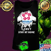 Blood insides republic services covid-19 2020 i can't stay at home s Tank top