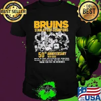 Boston bruins hockey stanley cup champions 50th anniversary 1970 2020 thank you for the memories shirt