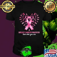 Breast Cancer Warrior Love Who You Are Color Strip Pink Shirt