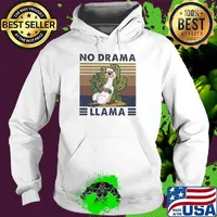 Cactus no drama llama vintage retro s Hoodie