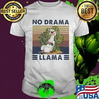 Cactus no drama llama vintage retro shirt