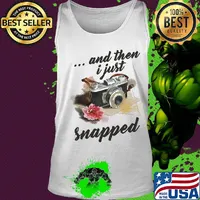 Camera And Then I Just Snapped Flower Shirt Tank top