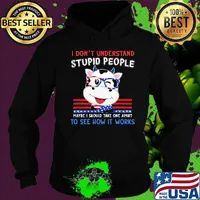 Cow i don't understand stupid people maybe i should take one apart to see how it works america independence day s Hoodie
