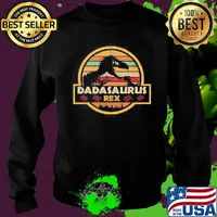Dadasaurus Rex Dinosaur Father's Day Vintage Retro Shirt Sweater