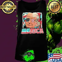 Donald trump merica american flag 4th of july independence day s Tank top