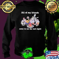 Dr seuss snoopy and friends all of my friends come to see me last night s Sweater