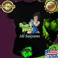 Dragon ball 7 son goku and bulma the fresh prince of all saiyans s Ladies tee