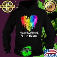 Dragon LGBT I am brave I am bruise I am who I'm meant to be this is me s Hoodie
