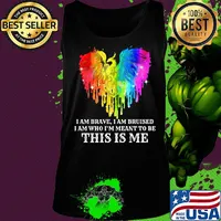 Dragon LGBT I am brave I am bruise I am who I'm meant to be this is me s Tank top