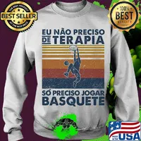 Eu nao preciso de terapia so preciso jogar basquete volleyball vintage s Sweater