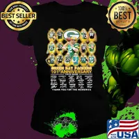 Green bay packers 101st anniversary 1919 2020 thank you for the memories signatures s Ladies tee