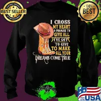 I cross my heart promise to give all I've got to give to make all your dreams come true s Sweater