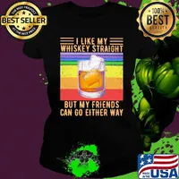 I like my whiskey straight but my friends can go either way vintage retro LGBT s Ladies tee