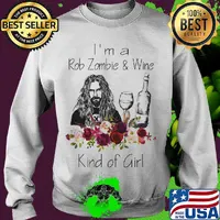I'm a rob zombie and wine kind of girl flowers s Sweater