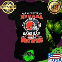 I may live in new york but on game day my heart and soul belongs to browns s Ladies tee