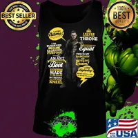 I never wanted the throne say my name i am burdened with glorious purpose an ant has no quarrel with a boot s Tank top