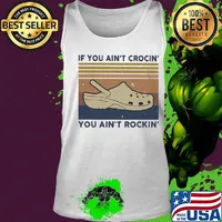 If you ain't crocin you aint rockin vintage retro s Tank top