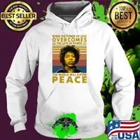 Jimi hendrix when the power of love overcomes the love of power the world will know peace vintage retro s Hoodie