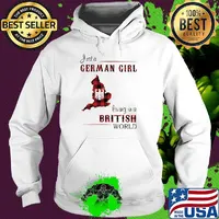 Just a German Girl Living In A British World Red Shirt Hoodie