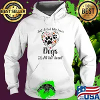 Just a girl who loves paw dogs with all her heart flowers s Hoodie
