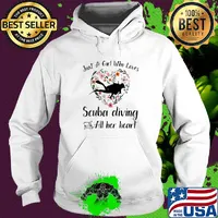Just a girl who loves scuba diving with all her heart flowers s Hoodie