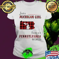 Just a michigan girl living in a pennsylvania world s Ladies tee