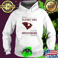 Just an alaska girl living in a south carolina world map s Hoodie