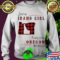 Just an Idaho girl living in an Oregon world map s Sweater