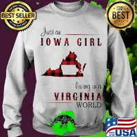 Just an iowa girl living in a virginia world map s Sweater