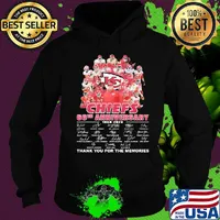 Kansas city chiefs 60th anniversary 1960 2020 thank you for the memories signature s Hoodie