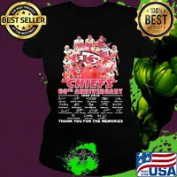 Kansas city chiefs 60th anniversary 1960 2020 thank you for the memories signature s Ladies tee