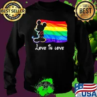 Lgbt mickey mouse love is love black s Sweater