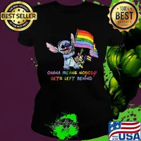 Lgbt stitch and scrump ohana means nobody gets left behind s Ladies tee
