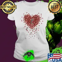 Love cincinnati bearcats logo hearts s Ladies tee