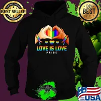 Love Is Love Pride Hand Heart LGBT Shirt Hoodie